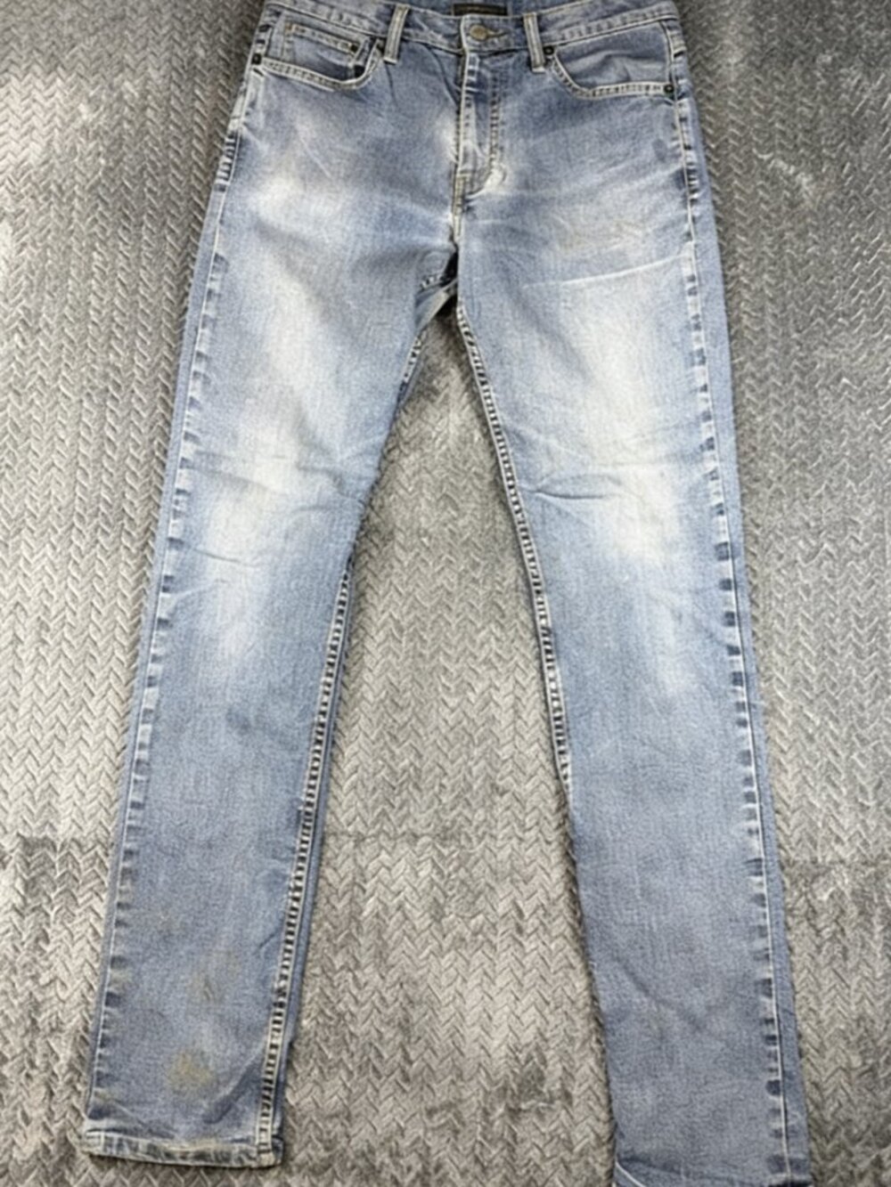 Levis Jeans Mens Blue Slim Straight Stretch Medium Wash Denim